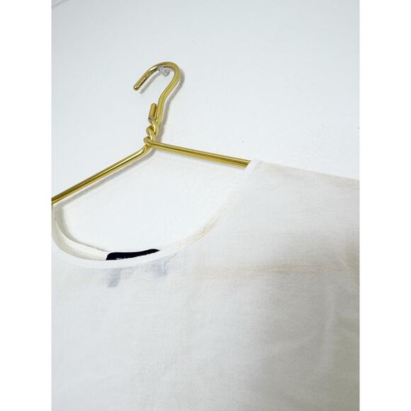 Theory Button Back Shirt Size XS Airy Cotton Lightweight Split Back Quiet Luxury - Picture 7 of 12